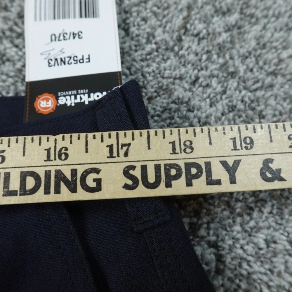 NEW Workrite FR Pants Mens 34X33 Blue Fire Flame Resistant Nomex Aramid Work